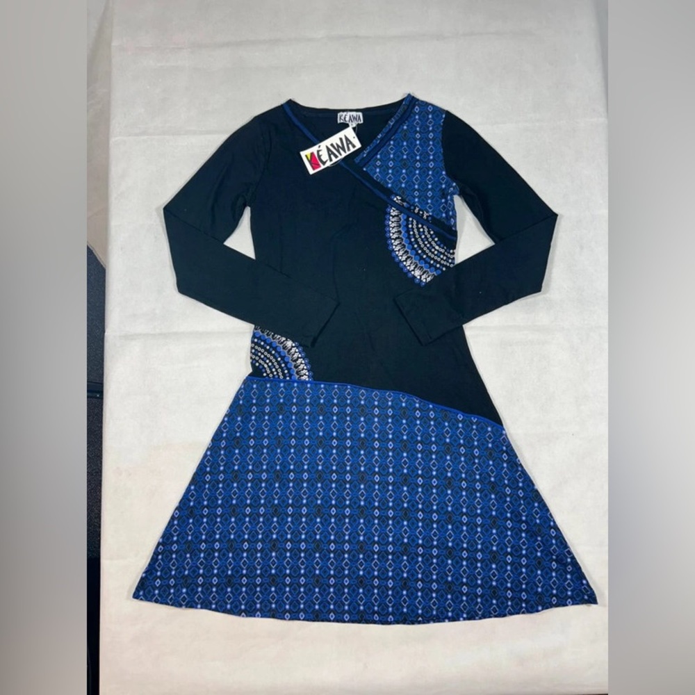 Black and Blue Patterned Dress